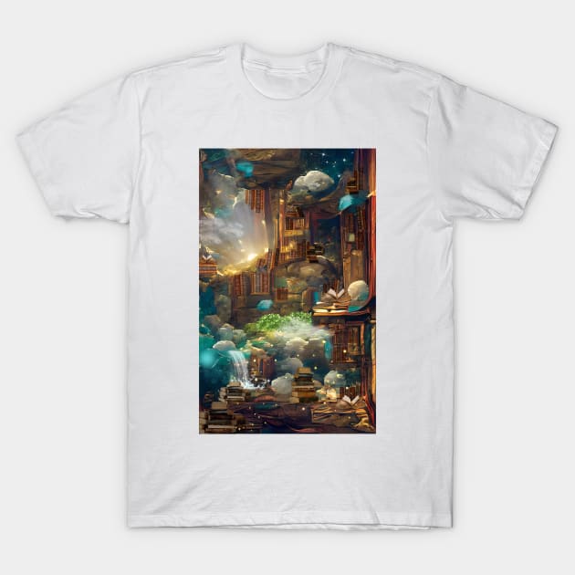 Library of Heaven | National library week | literacy week T-Shirt by PsychicLove